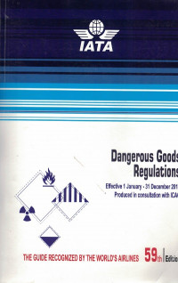 Dangerous Goods Regulations Effective 1 January - 31 December 2018